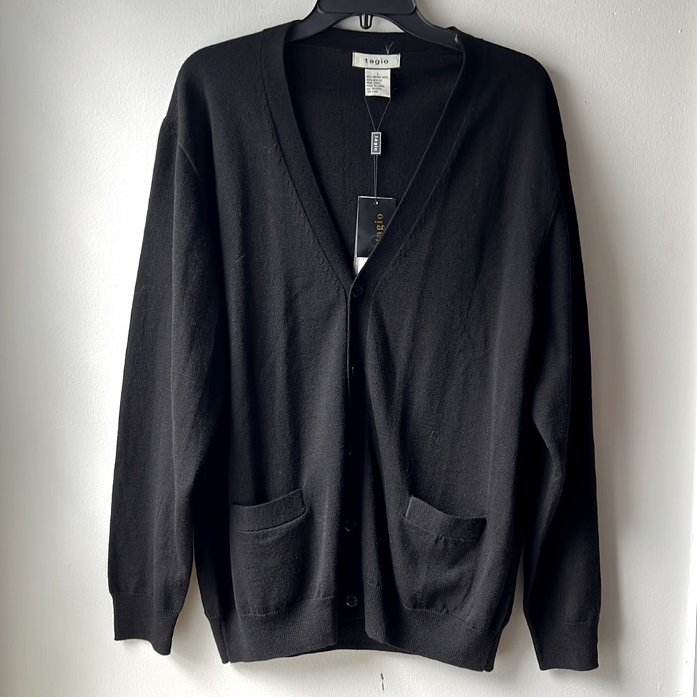 TAGIO || Black Oversize Cardigan Sweater. Sz. L